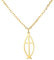 UNIFT Jesus-Fisch-Kreuz-Halskette für Damen und Herren, Edelstahl, Ichthus, christliches Fisch-Symbol, Kreuz-Anhänger, Halskette, religiöser Schmuck, Einheitsgröße, Edelstahl, Kein Edelstein