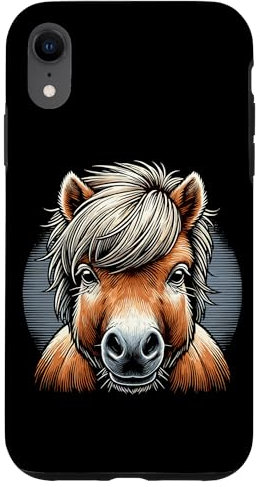 Hülle für iPhone XR Sumbawa Pony Lover Einzigartige Pferde-Skizze