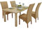 Moderne braune Rattan-Esszimmerstühle 4er-Set aus natürlichem Korbgeflecht Küchenstühle für Esszimmer