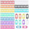 OWLMATE Lot de 100 porte-clés inscriptibles avec anneau pour clés, valises, animaux de compagnie (10 couleurs)