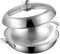 DELARLO 3 Layer Stainless Steel Wok Pan with Lid 14 Inch Flat Bottom Induction Wok Pan for Glass Stove Up to 315°C