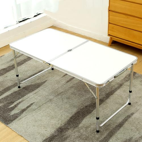 Table de pique-nique en alliage d'aluminium avec trou pour parasol imperméable ultra légère et durable pour camping en plein air