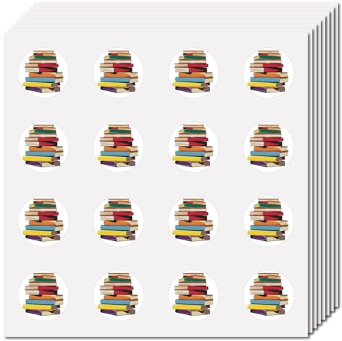 CREATCABIN 128 Stück Bücheraufkleber Planer Aufkleber Selbstklebend Kleine Read Across America Day Aufkleber Für Scrapbook Kunsthandwerk Schüler Klassenzimmer Wasserflasche Belohnung 2.5x2.5cm