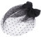DEARMAMY 1Stk Schleier khimar hijab elegant brautkleid wedding y photo Hochzeitsdekorationen Braut Schärpe Haarschmuck für die Braut Schal frauen kopfschmuck Haarzubehör Gittergewebe Black