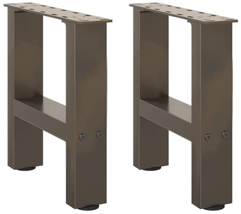 vidaXL Couchtischbeine Naturstahl 2 Stk. 30x(30-31) cm Stahl