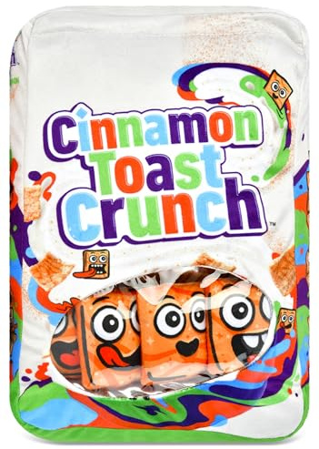 iscream Cinnamon Toast Crunch Müsli Kissen-Set mit 4 Mini-Kissen aus Plüsch, 35,6 x 25,4 cm
