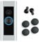 Doorbell Button Replacement for Ring Peephole Camera and Video Doorbell Elite Buttons Replacement Accessories with 4Pack Buttons / 2Pack Screws Repair Split Cracked Broken Button (Black)