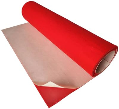 TAPHICEROS Selbstklebend Filzstoff, Rot, 150cm x 150cm, Nadelfilz Superflex,Bespannstoff aus Filz,Meterware,Innenraumverkleidung Bezugsstoff Bastefilz für DIY Auto Box Liner