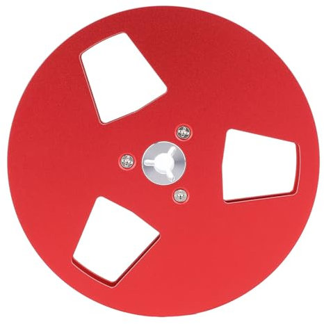 5in 3hole Aluminium leere Klebeband -Reel -Verformungsreformation Resistant NAB Flansch Konstruktion Offene Klebeband -Rollenträger 1/4in -Kassettenstuder Revox (Rot)