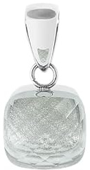 Qudo Firenze Kette silber mit farbigem Anhänger 45cm lang (white topaz)