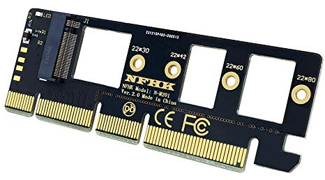 Cenei Expansion Card M.2 NVME SSD to PCIE 3.0 X16/X8/X4 Desktop SSD Adapter Card Support 2230 2242 2260 2280 Size SSD