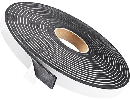 Dichtungsband Selbstklebend 3mm x 15mm x 10m, Moosgummi Schaumstoffband Hochdicht, Wetterfest Schaumstoffdichtung Selbstklebend für Tür Fenster Klimaanlage Anti-Kollision Schalldämmung Schwarz