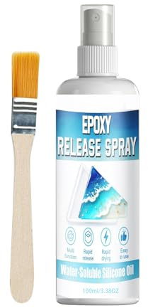 Resin Mold Release Spray 100mlFast-Drying Lubricant Agent | Epoxy Release Spray for Candle Soap Making Concrete Plaster Casting Home Workshop Garage Craft Room Studio