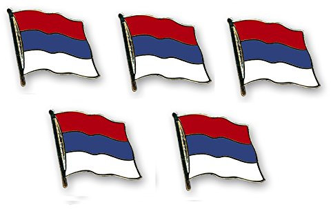 5er Pack Serbien Flaggenpin Yantec Pin Flagge