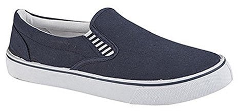 DEK Canvas Slip On Mens Shoes Navy Blue (12 UK)