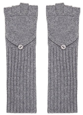 Oxfords Cashmere Lange Handschuhe aus Kaschmir, Grau