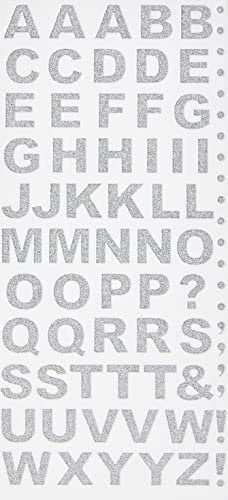 Eleganza Alphabet Set, Synthetic Material, Silver, 16.5 x 7.6 x 0.2 cm