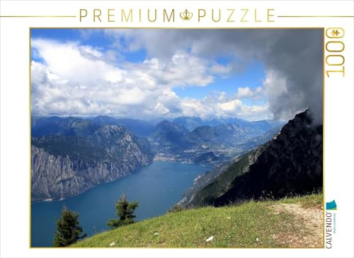 CALVENDO Puzzle Blick vom Monte Baldo auf Riva del Garda | 1000 Teile Lege-Größe 64 x 48 cm Foto-Puzzle für glückliche Stunden