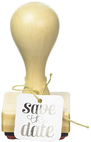 Rico Design Stempel Save The Date, Script, Natur