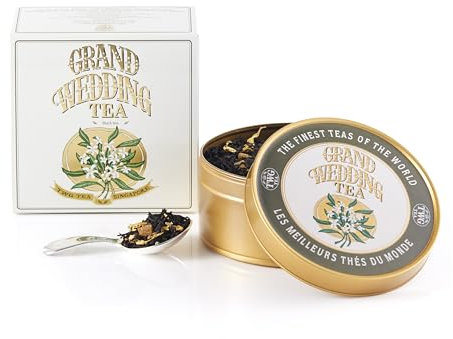 TWG Tea | Grand Wedding Tea | Tè Nero | Petali di Ananas e Calendula | Scatola di Caviale, 100 G | Set Regalo