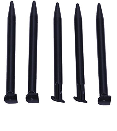 Amazingdeal Lot de 5 Stylets en métal pour Nintendo 2DS Noir