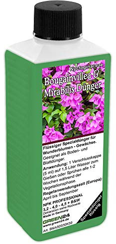Bougainvillea Dünger & Mirabilis Dünger flüssig für Wunderblumen Drillingsblumen NPK Volldünger Konzentrat