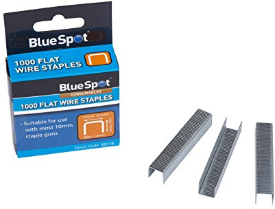 Blue Spot Tools 35116 Crown Flat Wire Staples T50 Type, Silver