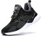 Kids Mesh Running Shoes Casual Sneaker Trainers Athletic Shoes for Boys Girls, 6-black, 2 UK