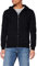 FM London, Felpa da Uomo con Cappuccio e Zip e Fodera in Pile, Nero, M