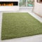 HomebyHome Shaggy Teppich Wohnzimmer 240x340 cm - Shaggy Teppich Hochflor Grün Extra Weich und Flauschig - Langflor Teppiche für Schlafzimmer, Küche, Flur - Carpet, Halı, Kilim