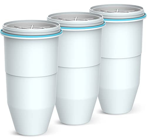 PURELINE ZR-017 Water Filter Pitcher Replacement. Compatible with ZeroWater Filter ZR-017 and All ZeroWater Pitchers and Dispensers (3 Pack)
