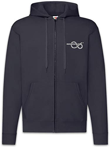 Urban Backwoods Sailor's Knot II Herren Zipper Hoodie Kapuzenpullover Blau Größe 2XL