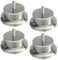 4 Pièces Pieds de Meubles Acier Inoxydable Pieds de Meubles Meubles Jambes Ronde Métal Pattes de Meuble Table Canapé Lit Support de Plan de Travail TV Vis M8(3cm)