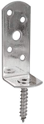 Alberts 326159 Équerre pour clôture tressée Forme L | en différents modèles | acier inoxydable | hauteur totale 115 mm