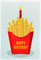 Perleberg Karte zum Geburtstag - BlingBling Collection - Karte zum Geburtstag mit Pommes-Motiv - Geburtstagskarten mit passendem Umschlag - Glückwunschkarte in 11,6 x 16,6 cm
