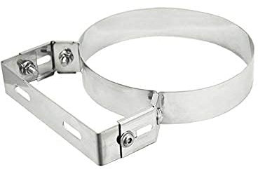 Collare di fissaggio Pesante INOX Regolabile per canna fumaria tubazione (Ø 200 mm)