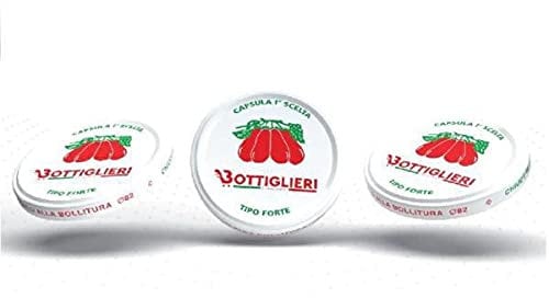 Capsule per barattoli di vetro CF 100 pezzi 82 mm Decoro Pomodoro 1 scelta extra forte modello pesante