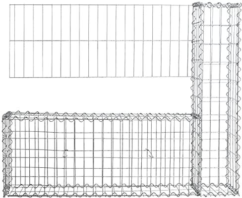 ESTEXO Élément de montage pour gabions en spirale - Gabion - Panier à pierres - Brise-vue - Mur de 100 cm de hauteur