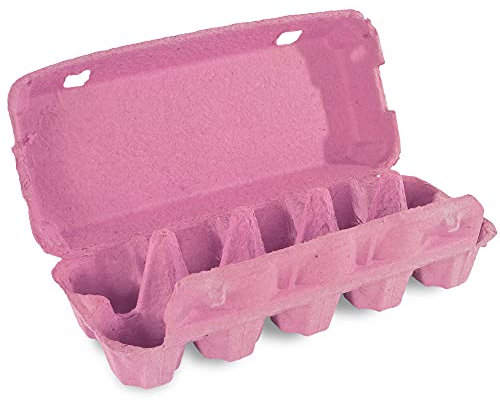 Funny 10er Eierkarton unbedruckt weiß, grün, gelb 154 Stück (pink)