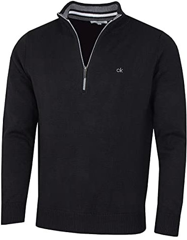 Calvin Klein Golf Mens Cotton Sweater - Black Sport - S