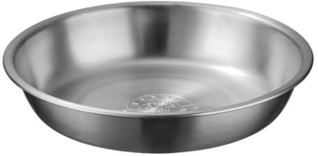 Lurrose Edelstahl Schüssel Flache Felge Flache Basis Mischen Schüssel Breiten Metall Prep Schalen Obst Portion Schüssel Suppe Schüssel für Snacks Getreide Küche Restaurant 16Cm