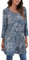 Enmain Tunic Tops for Women UK Long Sleeve Casual Longline Ladies Tunic Dress for Leggings Round Neck Swing Top for Festival Party Gym Work,Navy Blue,L
