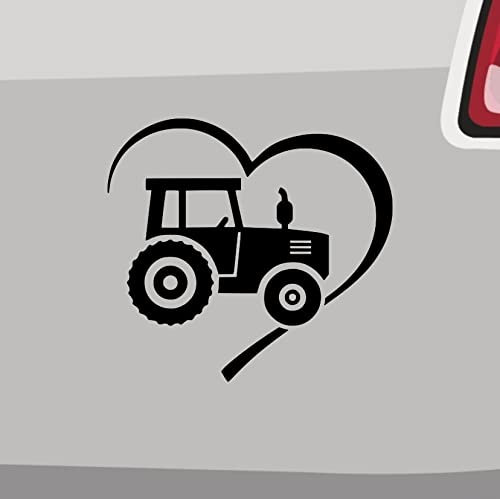 Herz Traktor Aufkleber -6 Größen 21 Farben- Landwirt Trekker Zugmaschine Love