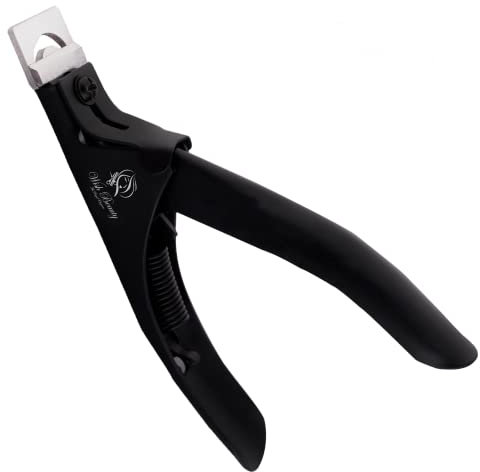 Nail Clippers Tip Cutters for Acrylic False Fake Gel Artificial Nails Rustproof Sharp Professional Manicure Pedicure Trimmer Nail Care Tools (Black)