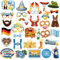 DPKOW Oktoberfest Photo Booth Props, 35pcs Bayrisch Partyfotoautomat Zubehör Wiesn Fotobox Fotorequisiten für Oktoberfest Spiel Gastgeschenke Deko, Bier Brezel Lebkuchen Flagge Brille Hut Schnurrbart