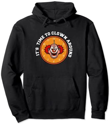 Lustige Clown-Uhr Zeit Horror-Zeit Pullover Hoodie