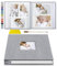 Popotop Fotoalbum, selbstklebend, mit Sichtfenster, 60 Seiten, DIY-Scrapbook, Album für 10 x 15 cm, 20 x 25 cm, Leineneinband, Erinnerungsbuch für Baby-Hochzeit, mit Schaber und Metallstift