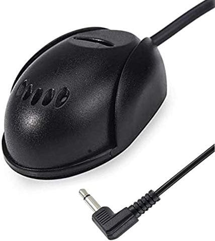 MICMXMO Microfono Portable 3.5 mm con Cavo da 3m,Esterno Mic Compatibile con Alpine JVC, Kenwood, Sony Esterno Mic Per Autoradio DVD Bluetooth GPS, Plug and Play