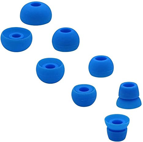 Replacement Eartips Earbud Tips Replacement Earbud Tips Earbud Replacement Tips Headphone Earbud Tips Earpads Compatible with Beats by Dr Dre Powerbeats 1 2 3 Wireless Stereo Earphones 4 Pairs(Blue)