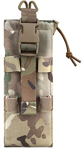 Tactical Military Prc 152 148 Radio Pouch, Molle Drop Down Quick Release Tactical Walkie Talkie Pouch For Airsoft Cs Game. (CP)